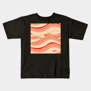 Marmalade Waves | Curvy Orange Digital Illustration Kids T-Shirt